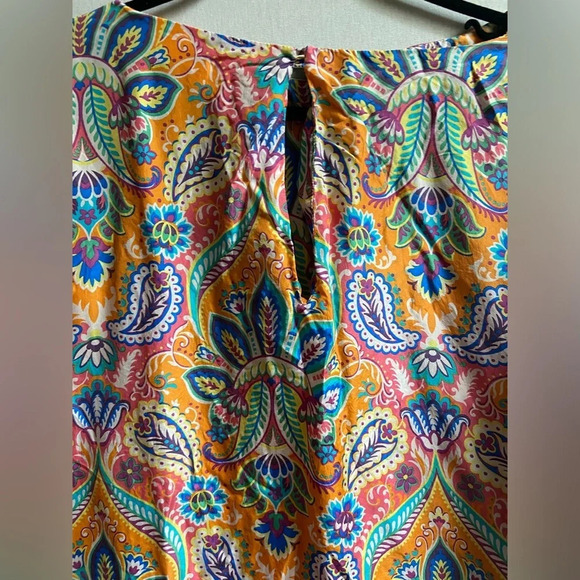 Zara Woman Paisley Silk Shift  Dress Sz M - Picture 3 of 9